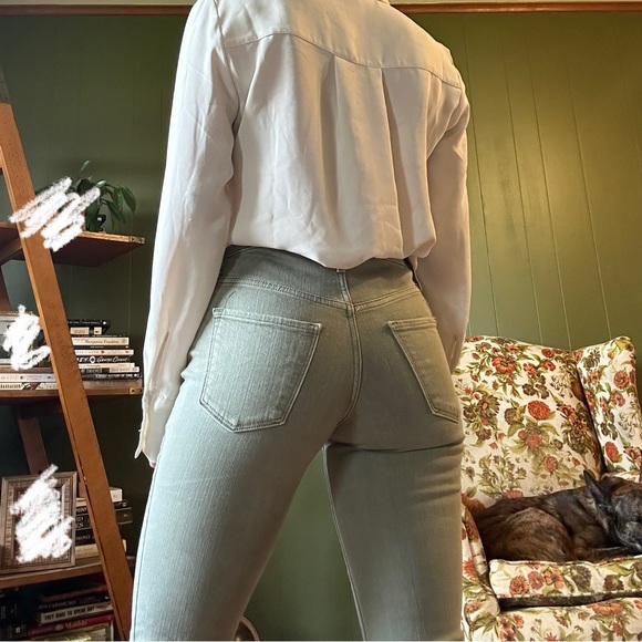 Green Flare Jeans - Picture 4 of 7